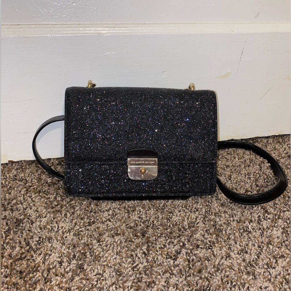Black glitter Kate spade purse